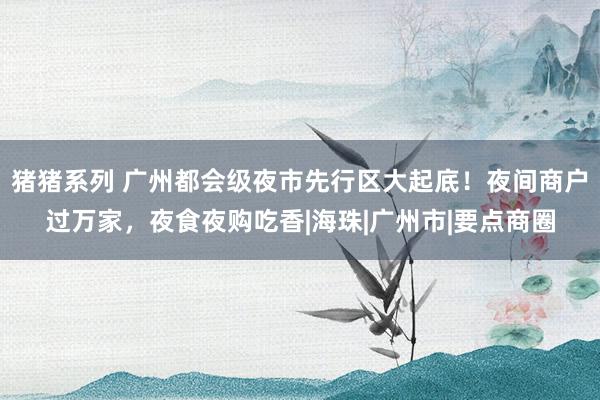 猪猪系列 广州都会级夜市先行区大起底！夜间商户过万家，夜食夜购吃香|海珠|广州市|要点商圈